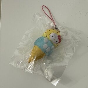 Cute Ice Cream Cone Keychain squishy